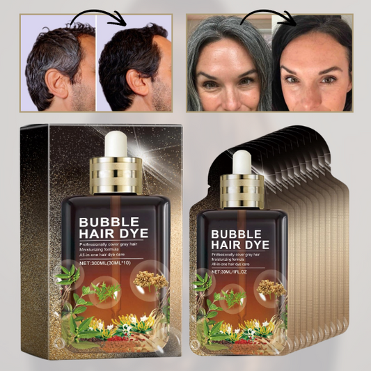 شامبو بخلاصة نباتية لتغطية الشيب 🍃 لون أسود طبيعي من أول غسلة (10 أكياس)